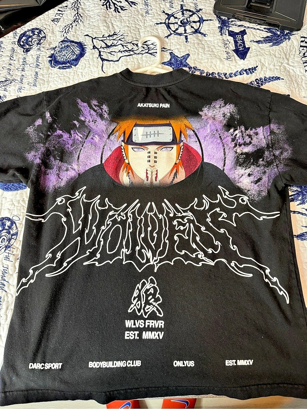 Akatsuki Pain Naruto Graphic Tee Naruto Graphic Tee in Black Like New